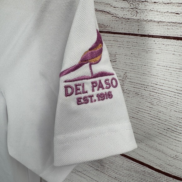 Travis Mathew Golf Polo Shirt‎ Medium Striped Athletic Performance Del Paso - Picture 3 of 10